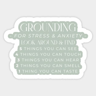 Grounding for Stress and Anxiety Sticker